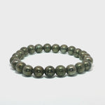 Load and play video in Gallery viewer, Premium Pyrite 8MM Round Gemstone Beads – NOO6012