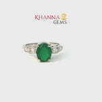 Load and play video in Gallery viewer, 3.27/GM  GREEN ONYX ZIRCON RING Earrings - G0611