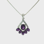 Load and play video in Gallery viewer, 5.10/GM Amethyst Zircon Pendent - N0041