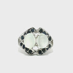 Load and play video in Gallery viewer, 5.05/GM  MOON STONE BLUE SAPPHIRE RING Earrings - G0581