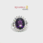 Load and play video in Gallery viewer, 4.34/GM  AMETHYST ZIRCON RING Earrings - G0512