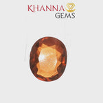 Load and play video in Gallery viewer, 8.25/Carat Natural Hessonite Stone with Govt. Lab Certificate-115116