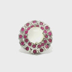 Load and play video in Gallery viewer, 5.21/GM  MOON STONE RUBY RING Earrings - G0578