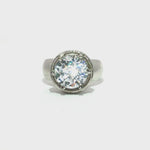 Load and play video in Gallery viewer, 9.30/GM  WHITE ZIRCON SILVER RING Earrings - G0245