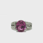 Load and play video in Gallery viewer, 5.30/GM  AMETHYST ZIRCON RING Earrings - G0680