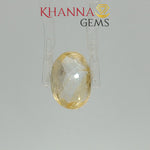 Load and play video in Gallery viewer, 4.79/CT Natural Yellow Sapphire with Govt Lab Certificate-113401