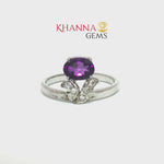 Load and play video in Gallery viewer, 2.23/GM  AMETHYST ZIRCON RING Earrings - G0521