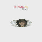 Load and play video in Gallery viewer, 2.69/GM  SMOKY TOPAZ ZIRCON RING Earrings - G0602