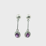 Load and play video in Gallery viewer, 5.40/GM Royal Amethyst &amp; Zircon Earrings - G0101
