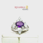 Load and play video in Gallery viewer, 4.38/GM  AMETHYST ZIRCON RING Earrings - G0505