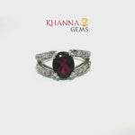 Load and play video in Gallery viewer, 5.79/GM  GARNET ZIRCON RING Earrings - G0568