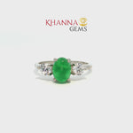 Load and play video in Gallery viewer, 2.11/GM  GREEN ONYX ZIRCON RING Earrings - G0613