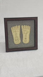Load and play video in Gallery viewer, MAA LAKSHMI CHARAN PADUKA ON PYRITE FRAME
