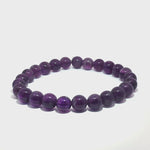 Load and play video in Gallery viewer, Natural Amethyst Gemstone Bracelet 8MM - NOO6001