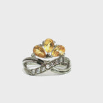 Load and play video in Gallery viewer, 4.04/GM  CITRINE ZIRCON RING Earrings - G0538