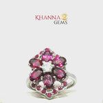 Load and play video in Gallery viewer, 5.10/GM  GARNET RUVBY ZIRCON RING Earrings - G0589