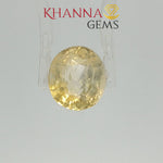 Load and play video in Gallery viewer, 6.73/CT Natural Yellow Sapphire With Govt Lab Certificate - 8039D32149