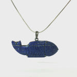 Load and play video in Gallery viewer, 17.00/GM LAPIS LAZULI FISH GEMSTONE - LAPISF001