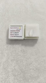 Load and play video in Gallery viewer, 4.3/CT Moon Stone with Govt. Lab Certificate (450)
