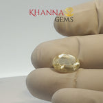 Load and play video in Gallery viewer, 6.32/CT Natural Yellow Sapphire With Govt Lab Certificate (56610)