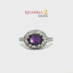 Load and play video in Gallery viewer, 4.74/GM  AMETHYST ZIRCON RING Earrings - G0517