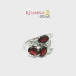 Load and play video in Gallery viewer, 3.56/GM  GARNET ZIRCON RING Earrings - G0565