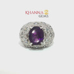 Load and play video in Gallery viewer, 8.82/GM  AMETHYST ZIRCON RING Earrings - G0510