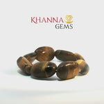 Load and play video in Gallery viewer, Natural Tiger Eye Bracelet (Oval  Beads)