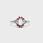 Load and play video in Gallery viewer, 2.00/GM  MOON STONE RUBY RING Earrings - G0577