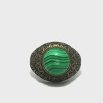 Load and play video in Gallery viewer, 11.60/GM  MALACHITE RING Earrings - G0665