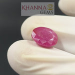 Load and play video in Gallery viewer, 4.59/CT Natural Ruby Stone with Govt. Lab Certificate-16839S209423