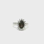 Load and play video in Gallery viewer, 3.57/GM  SMOKY ZIRCON RING Earrings - G0554