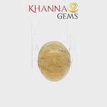 Load and play video in Gallery viewer, 5.76/CT Natural Apatite Cat's Eye with Govt. Lab certificate-7491D29451