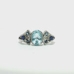 Load and play video in Gallery viewer, 3.20/GM  BLUE TOPAZ BLUE SAPPHIRE RING Earrings - G0693