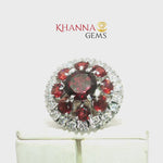 Load and play video in Gallery viewer, 8.53/GM  GARNET ZIRCON RING Earrings - G0560