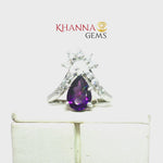 Load and play video in Gallery viewer, 3.41/GM  AMETHYST ZIRCON RING Earrings - G0502