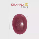 Load and play video in Gallery viewer, 6.45/CT Natural Ruby Stone with Govt. Lab Certificate-128405