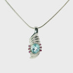 Load and play video in Gallery viewer, 3.20/GM Ruby Blue Topaz Pendent - N0028