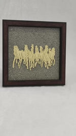 Load and play video in Gallery viewer, SEVEN HORSES YANTRA FRAME  WITH PYRITE
