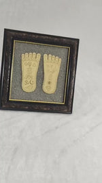 Load and play video in Gallery viewer, MAA LAKSHMI CHARAN PADUKA  ON PYRITE PLATE
