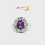 Load and play video in Gallery viewer, 4.15/GM  AMETHYST ZIRCON RING Earrings - G0515