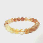 Load and play video in Gallery viewer, Premium Citrine 8MM Round Gemstone Beads - NOO6005