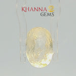 Load and play video in Gallery viewer, 6.40/CT Natural Yellow Sapphire With Govt Lab Certificate (34410)