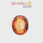 Load and play video in Gallery viewer, 5.53/CT Natural Hessonite Stone With Govt. Lab Certificate-2538D7903
