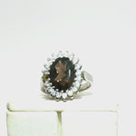 Load and play video in Gallery viewer, 4.48/GM  SMOKY ZIRCON RING Earrings - G0551
