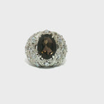 Load and play video in Gallery viewer, 8.68/GM  SMOKY ZIRCON RING Earrings - G0550