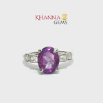 Load and play video in Gallery viewer, 3.58/GM  AMETHYST ZIRCON RING Earrings - G0522