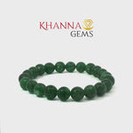 Load and play video in Gallery viewer, Natural Aventurine Quartz Bracelet (Dark Green)