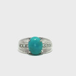 Load and play video in Gallery viewer, 4.80/GM  TURQUOISE ZIRCON RING Earrings - G00297