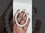 Load and play video in Gallery viewer, White/Snow Jade bracelet